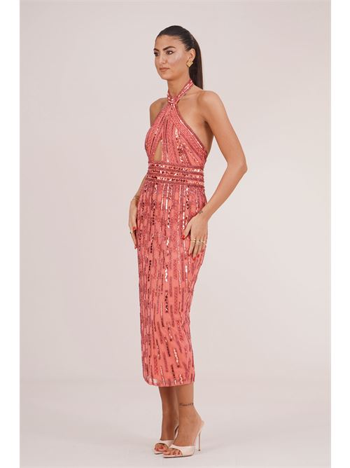 Abito con applicazioni gioiello Allure Evening | AA744BLUSH